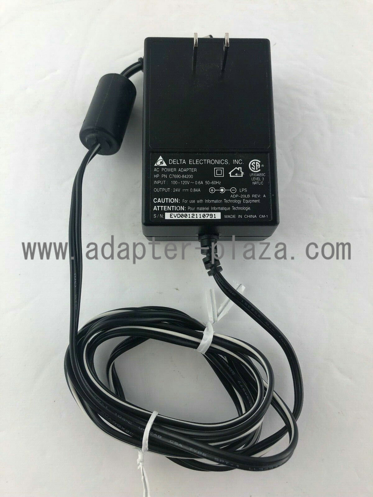 NEW Delta Electronics ADP-20LB Power Supply DC 24V 0.84A AC Adapter